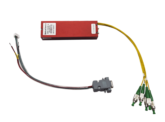 1&times;4 Mechanical Single-Mode Phase-Stable Optical Switch | 1550nm, TTL/RS232 - Guangxi Coreray Optical Communication