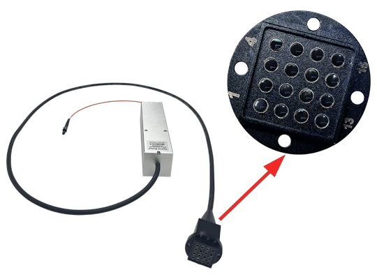 1&times;16 Multimode Fiber Optic Switch (Visible Light, Collimator Array Output)